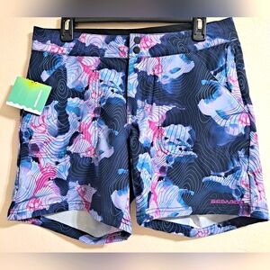 Sea-Doo 6" Board Shorts Blue Pink Purple Patterned Size Lg NWT